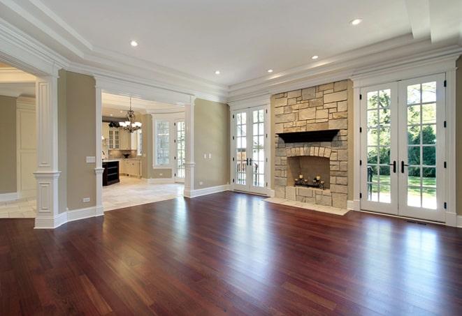 expertly installed wood flooring in a luxury apartment